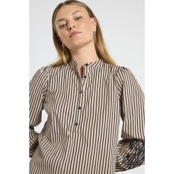 FREE/QUENT FQJOLIE - Kjole stribet - sort og beige