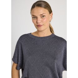 FREE/QUENT FQANILUX - Pullover med korte rmer - mrkegr