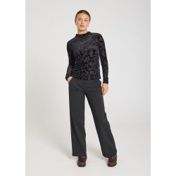 FREE/QUENT - FQISAK Bluse - sort med sorte blomster