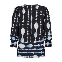 FREE/QUENT FQABY - Skjorte/Bluse med print - sort og bl