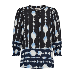 FREE/QUENT FQABY - Skjorte/Bluse med print - sort og bl