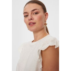 FREE/QUENT - FQAZING - T-Shirt med flsermer - hvid / offwhite