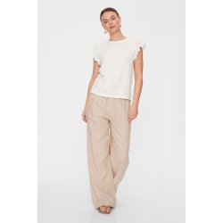 FREE/QUENT - FQAZING - T-Shirt med flsermer - hvid / offwhite