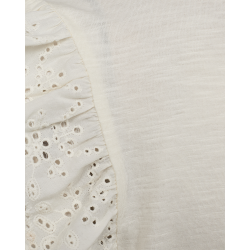 FREE/QUENT - FQAZING - T-Shirt med flsermer - hvid / offwhite