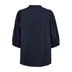 FREE/QUENT - FQBOYA - Bluse med hulmnster - bl