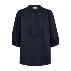 FREE/QUENT - FQBOYA - Bluse med hulmnster - bl