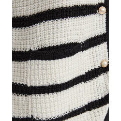 FREE/QUENT FQCOTLA - Strik Cardigan - hvid/sort stribet