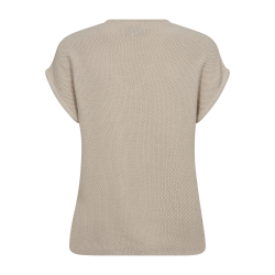 FREE/QUENT FQCOTLA - Pullover med korte rmer - beige