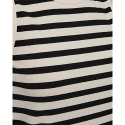 FREE/QUENT FQEFFY - Tanktop - stribet - sort og beige