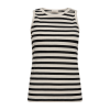 FREE/QUENT FQEFFY - Tanktop - stribet - sort og beige