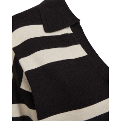 FREE/QUENT - FQFLOW Stribet Pullover - bl og beige