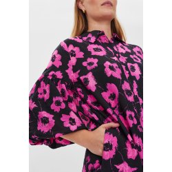 FREE/QUENT FQFLUSS - Kjole med print - sort og pink