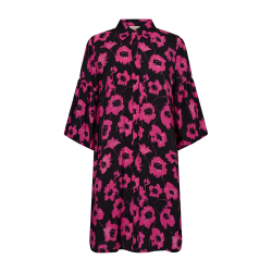 FREE/QUENT FQFLUSS - Kjole med print - sort og pink