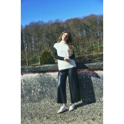 FREE/QUENT - FQGRSLULU Strikvest - Moonbeam Melange - Offwhite