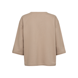 FREE/QUENT - FQKASSY - Pullover med print - beige og sort
