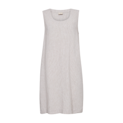 FREE/QUENT - FQLAVA Kjole uden rmer - hvid med beige striber