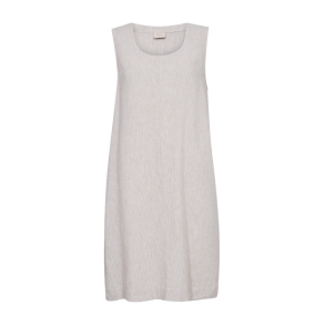 FREE/QUENT - FQLAVA Kjole uden rmer - hvid med beige striber