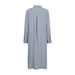 FREE/QUENT - FQLAVA - Stribet Hrkjole - hvid og bl