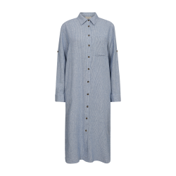 FREE/QUENT - FQLAVA - Stribet Hrkjole - hvid og bl