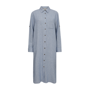 FREE/QUENT - FQLAVA - Stribet Hrkjole - hvid og bl