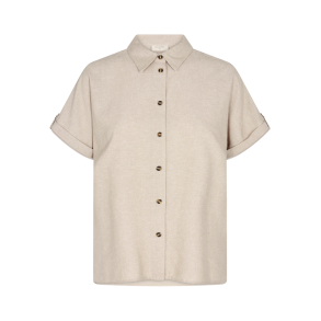 FREE/QUENT - FQLAVA - Hr Skjorte med korte rmer - beige