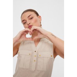 FREE/QUENT - FQLAVINA - Hr Top - beige