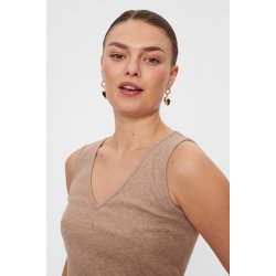 FREE/QUENT - FQLINI - Top med glimmerlook - brun