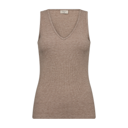 FREE/QUENT - FQLINI - Top med glimmerlook - brun