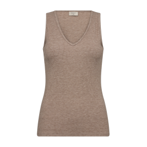 FREE/QUENT - FQLINI - Top med glimmerlook - brun