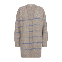 FREE/QUENT FQLOUISA - Strik Cardigan - beige og bl 