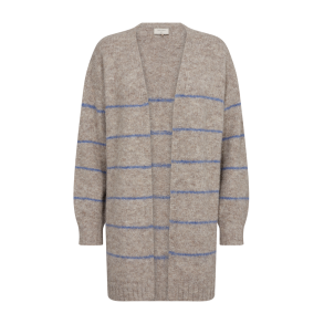 FREE/QUENT FQLOUISA - Strik Cardigan - beige og bl 