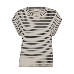 FREE/QUENT - FQMILEY - Top - Strik - beige med sorte striber