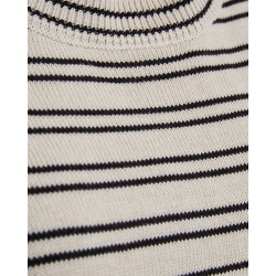 FREE/QUENT - FQMILEY - Top - Strik - beige med sorte striber