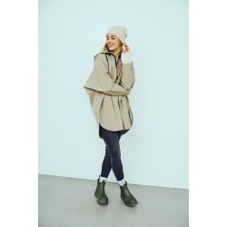FREE/QUENT - FQMOW Poncho / Regnjakke - Anorak - beige