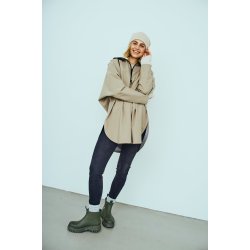 FREE/QUENT - FQMOW Poncho / Regnjakke - Anorak - beige