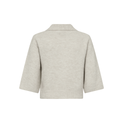 FREE/QUENT - FQSAMMIE Strik Cardigan - beige/moonbeam melange
