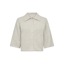 FREE/QUENT - FQSAMMIE Strik Cardigan - beige/moonbeam melange