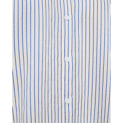 FREEQUENT - FQSHAGY Skjortebluse - hvid med bl striber og en lille blomst p sikkerhedsnl