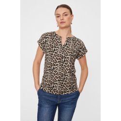 FREE/QUENT FQVIVA - T-Shirt med leopard print - beige