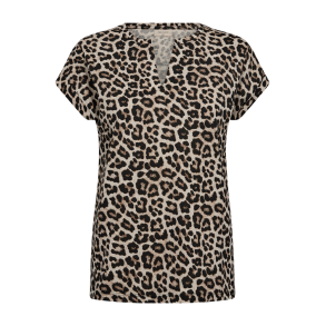 FREE/QUENT FQVIVA - T-Shirt med leopard print - beige