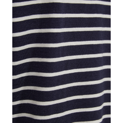 FREE/QUENT FQVIVA - T-Shirt med striber - bl og hvid