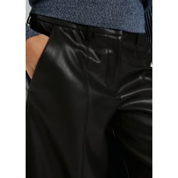 FREE/QUENT - FQVEGGY Bermudashorts i imiteret l�der - sort 