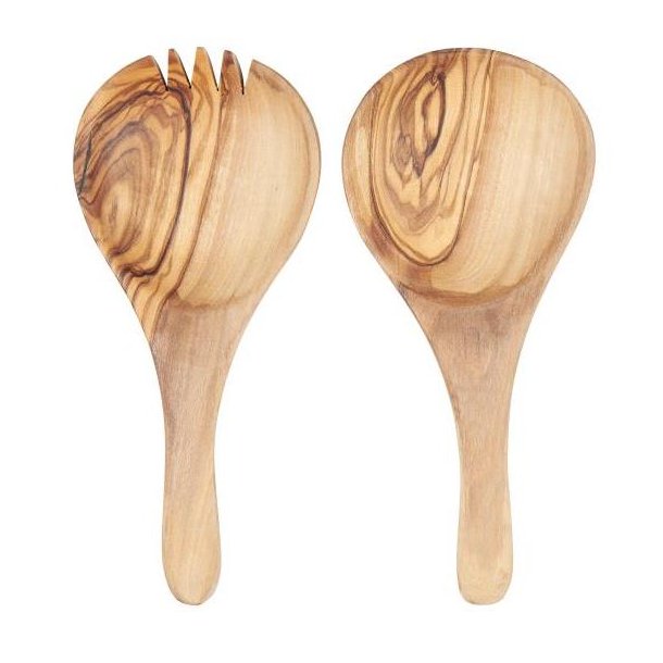 Ib Laursen - Salatbestik kort model - oliventr