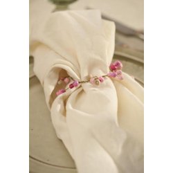 Ib Laursen - Servietring m/rosa trperler - hndlavet