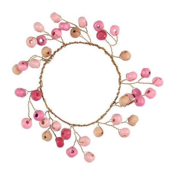 Ib Laursen - Servietring m/rosa trperler - hndlavet