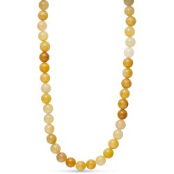 Tim&Simonsen - Jackie Perlehalsk�de - natur sten og ferskvandsperle - jade gul