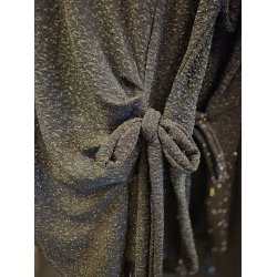 Lecoco - Jana Bluse - sort med slv glimmer