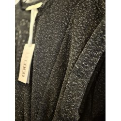 Lecoco - Jana Bluse - sort med slv glimmer