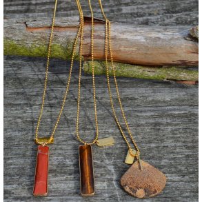 Lisbeth Merrild - Halskder - lange i 3 varianter, rust, brun, guld