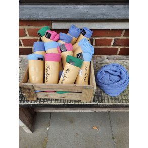 Lisbeth Merrild - Trklder - 90x180 cm - lysbl, grn, pink